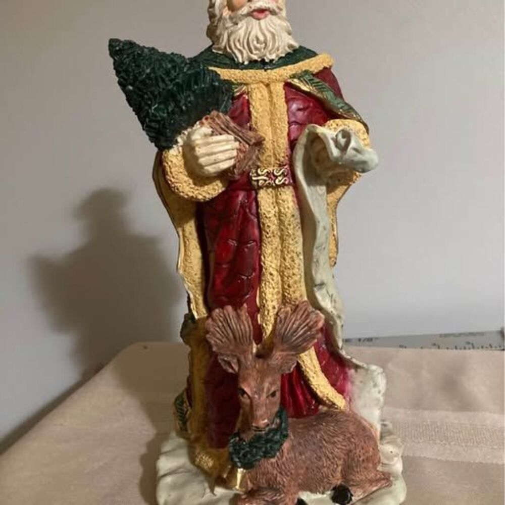 Windsor Collection Santa Victorian Style Christmas Holiday Statue Reindeer